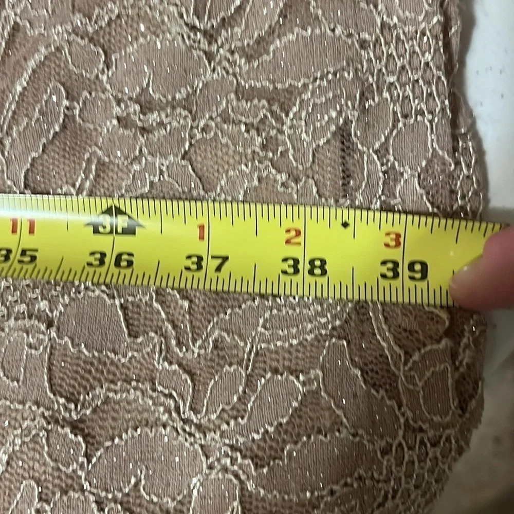 Jackie Jon beige lace cocktail dress . Sz 10